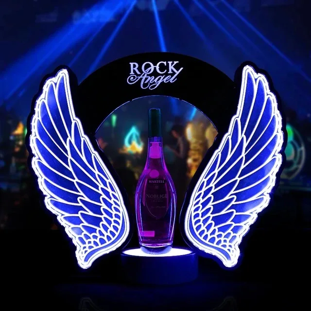 Wine Beer Bar - Rechargeable LED Flashing Angel Wings Wine