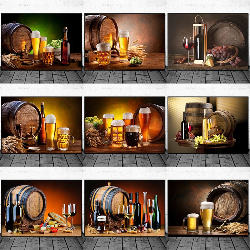 Wine Beer Bar - Kitchen Bar Red Wine Grape Beer
