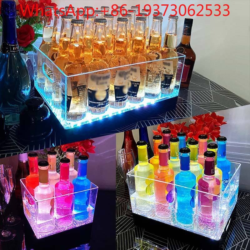 Wine Beer Bar - Square Luminous Ice Bucket Bar Wine