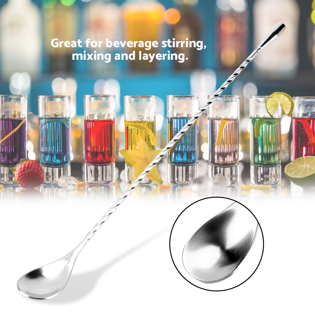 Stainless Steel Bar Wine Cockt - đánh giá và giá Bar Spoon Twisted